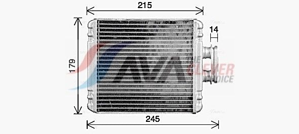 Радіатор пічки (обігрівача) AVA VN6434 ціна, від 43.04 USD